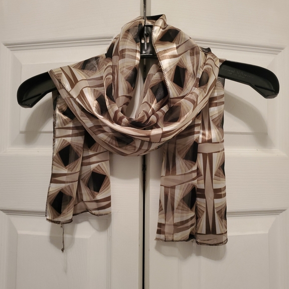 4 Women's Silky Sheer Scarves Scarf Wrap - Picture 11 of 13